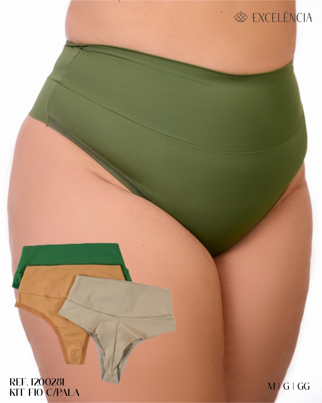 Kit 3 calcinhas Fio Pala Excelência