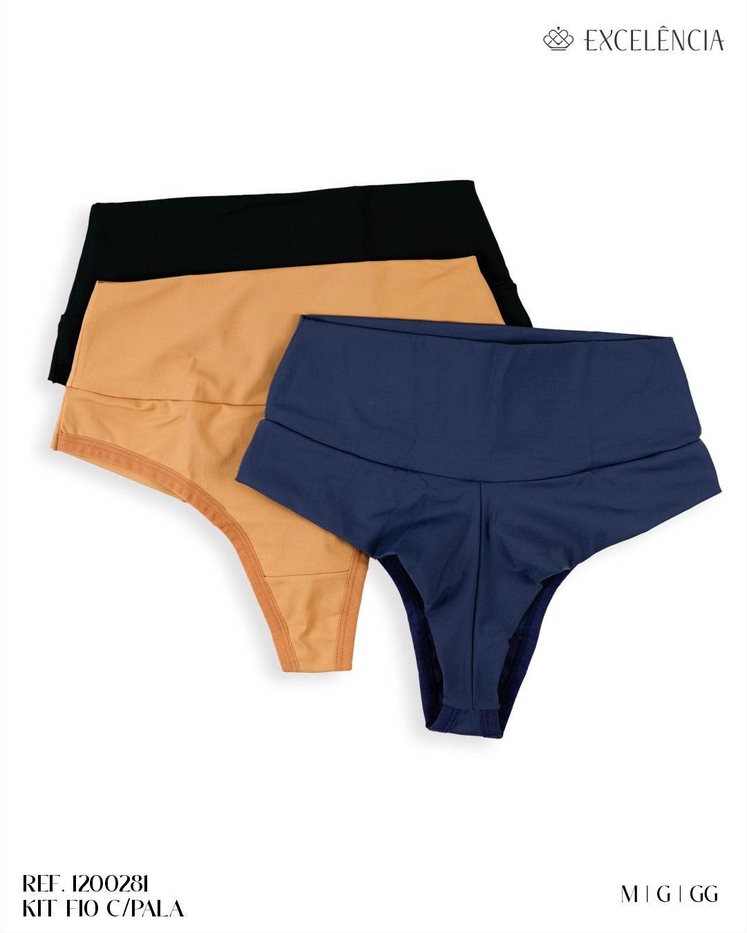 Kit 3 calcinhas Fio Pala Excelência