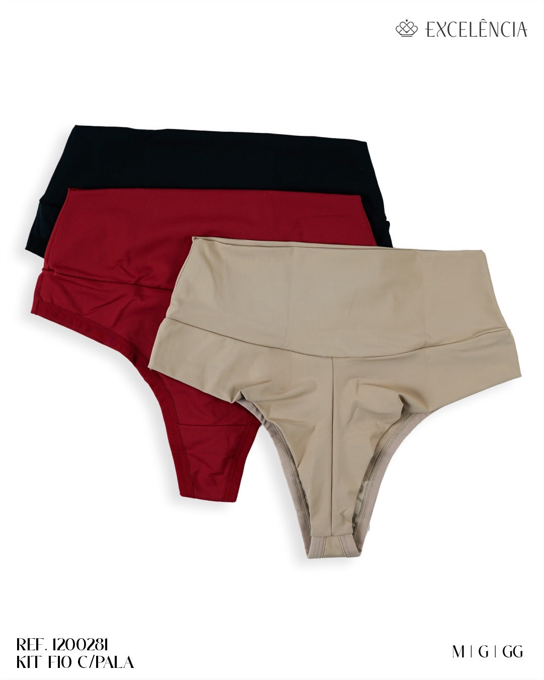 Kit 3 calcinhas Fio Pala Excelência