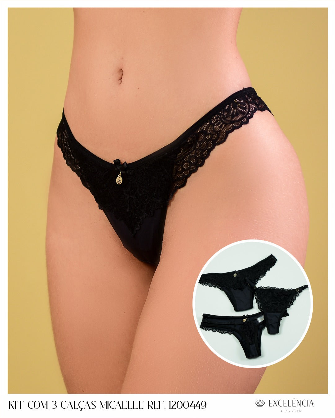 Kit de calcinhas Micaele