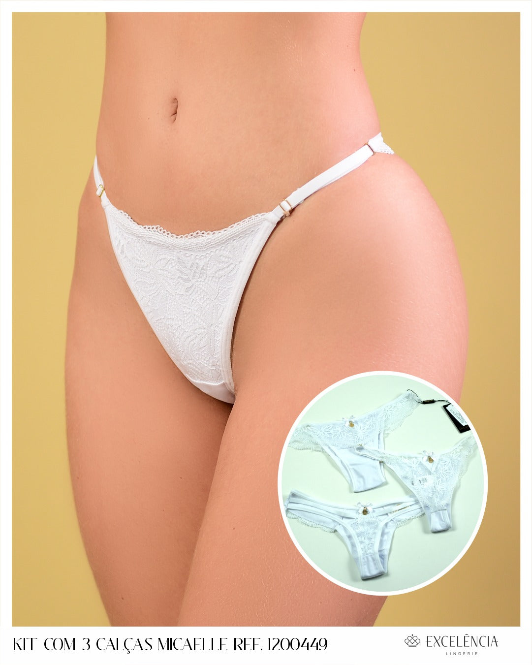 Kit de calcinhas Micaele
