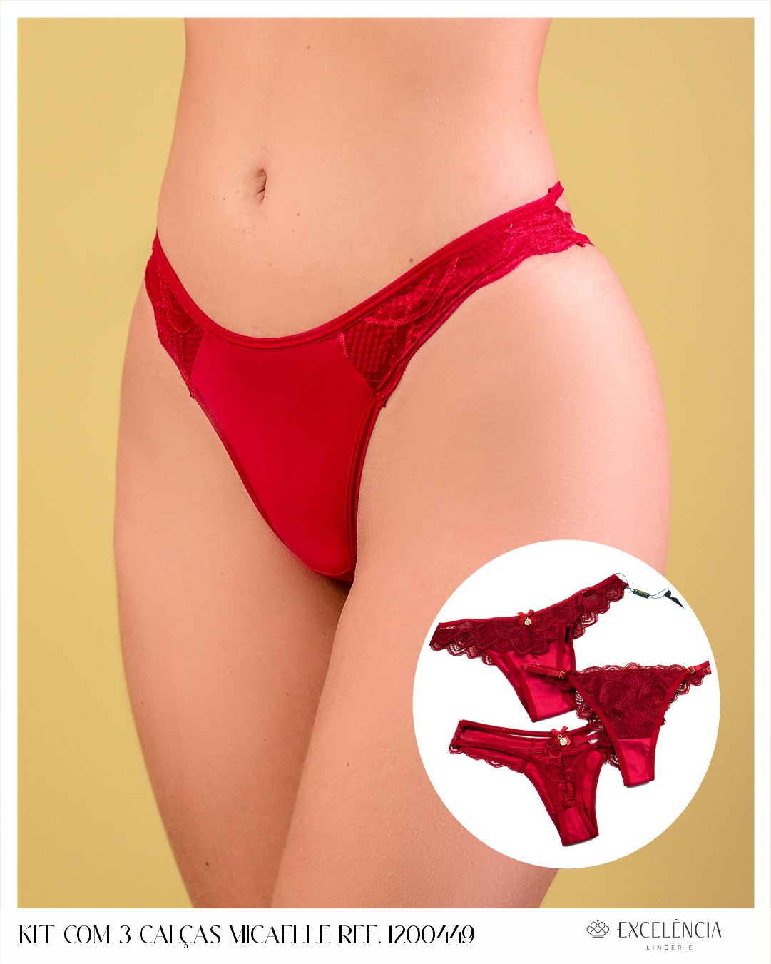 Kit de calcinhas Micaele