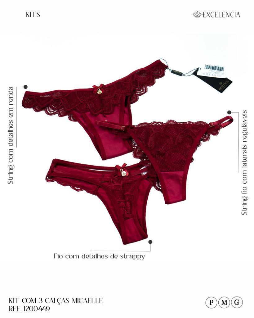 Kit de calcinhas Micaele
