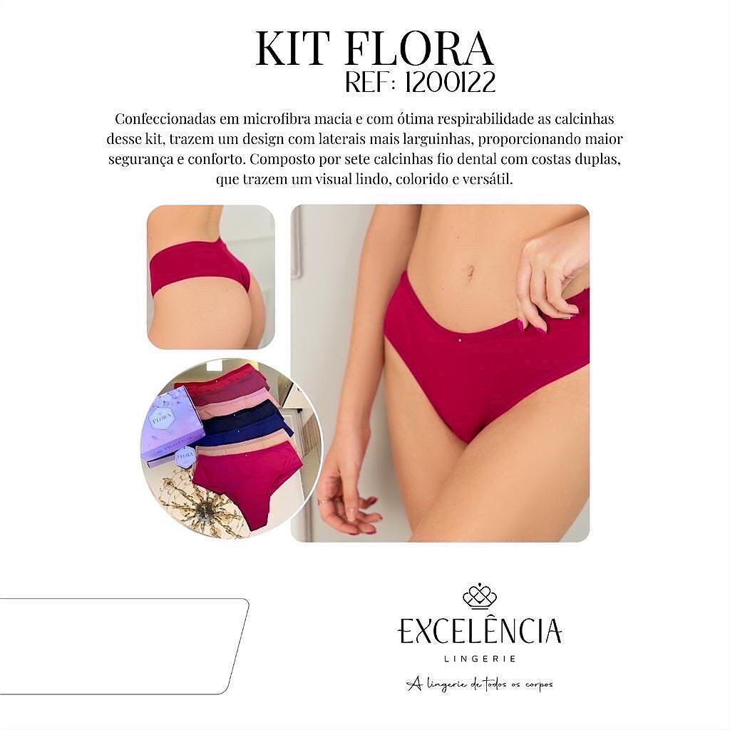 Kit de calcinhas com 7 unidades - Excelência